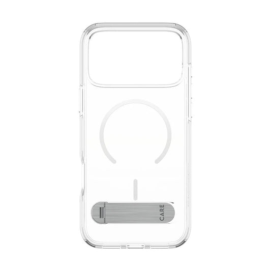 MagSafe hoesje voor Apple iPhone 17 Pro Max, PanzerGlass, Care Feature Kickstand, Transparant Wit
