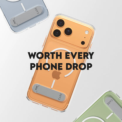 MagSafe hoesje voor Apple iPhone 17 Pro Max, PanzerGlass, Care Feature Kickstand, Transparant Wit