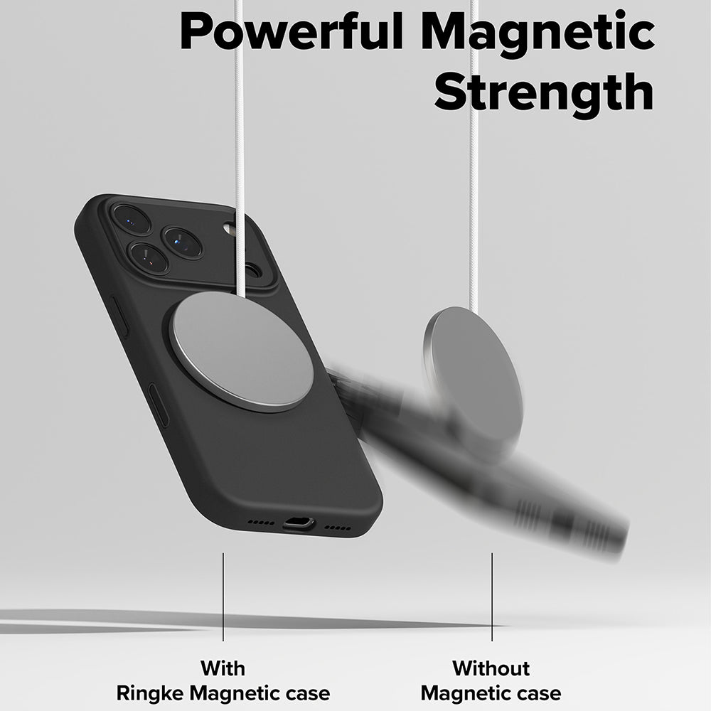 MagSafe Hülle für Apple iPhone 17 Pro Max, Ringke, Silikon, Schwarz