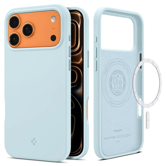 MagSafe hoesje voor Apple iPhone 17 Pro Max, Spigen, Silicone Fit, Blauw