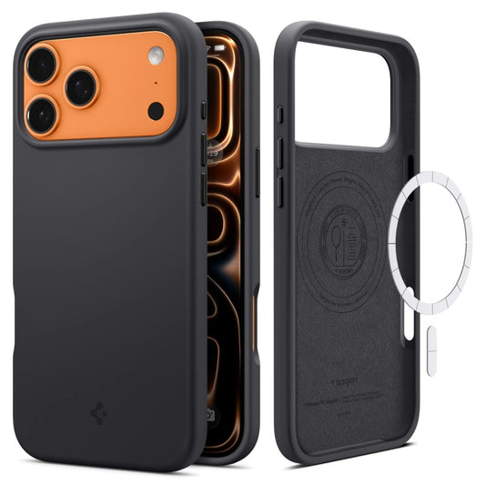 MagSafe hoesje voor Apple iPhone 17 Pro Max, Spigen, Silicone Fit, Zwart