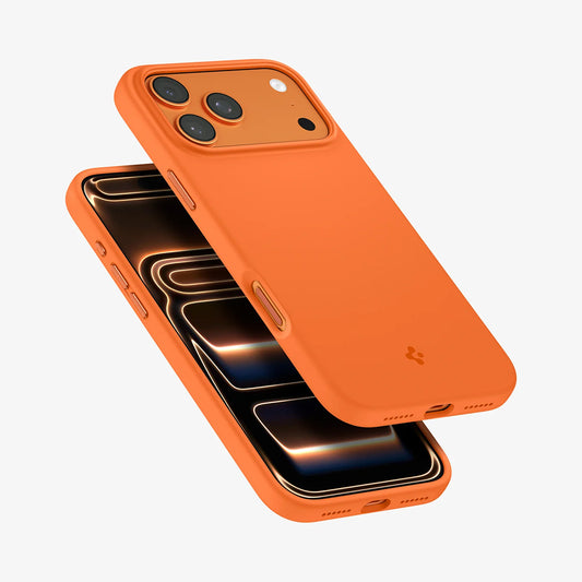 MagSafe-Hülle für Apple iPhone 17 Pro Max, Spigen, Silicone Fit, Orange