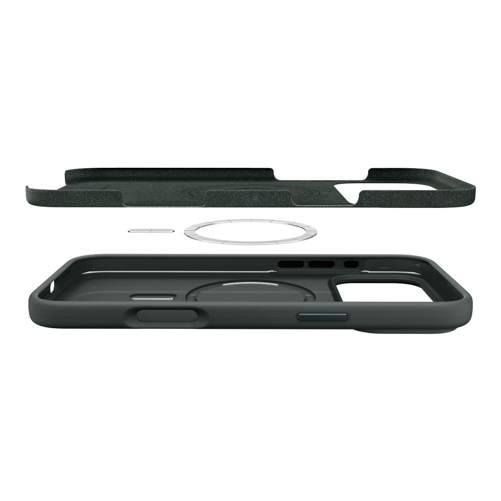 MagSafe Hülle für Apple iPhone 17 Pro Max, Spigen, Silicone Fit, Grün