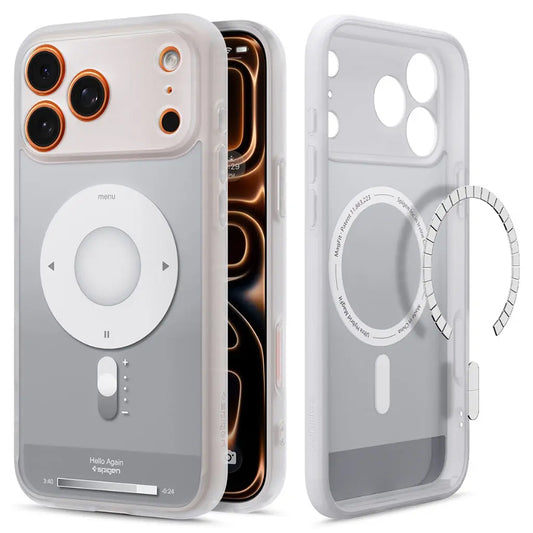 MagSafe hoesje voor Apple iPhone 17 Pro Max, Spigen, Ultra Hybrid Classic, Zilverkleurig