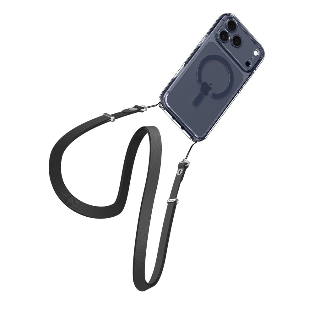 Coque MagSafe pour Apple iPhone 17 Pro Max, Spigen, Ultra Hybrid, Transparent Bleu Marine