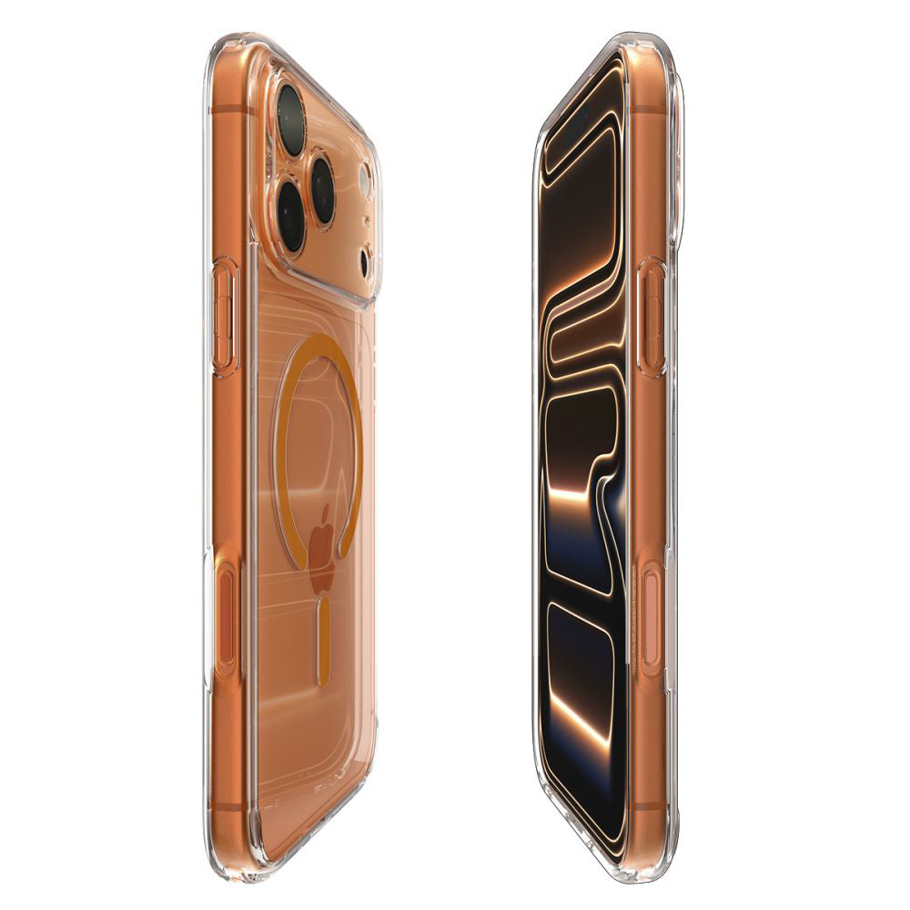 Coque MagSafe pour Apple iPhone 17 Pro Max, Spigen, Ultra Hybrid, Transparent Orange