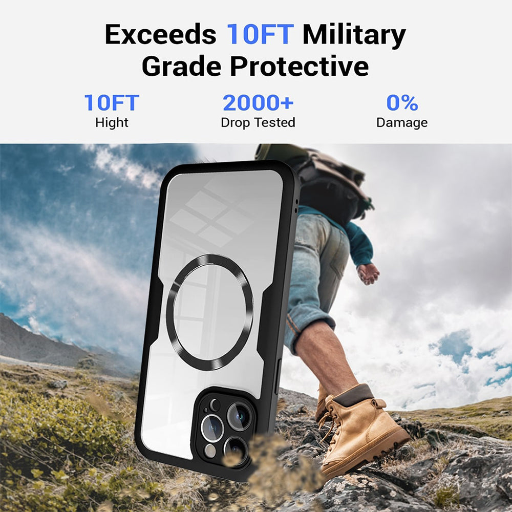 MagSafe hoesje voor Apple iPhone 17 Pro Max, Techsuit, ColorVerse 360, Zwart