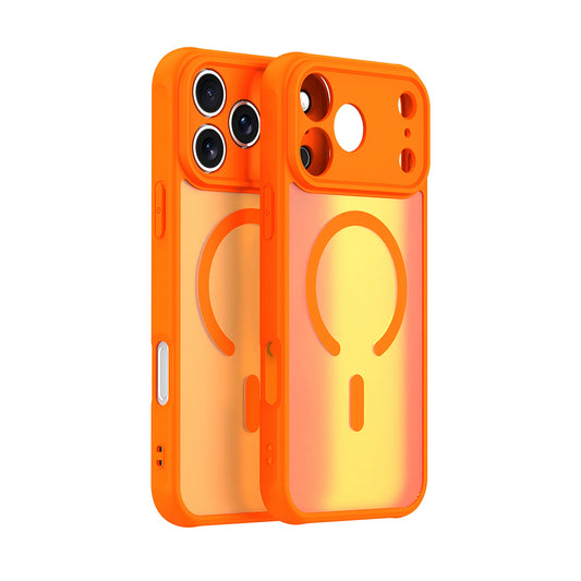 Coque MagSafe pour Apple iPhone 17 Pro Max, Techsuit, HaloFrost II, Orange