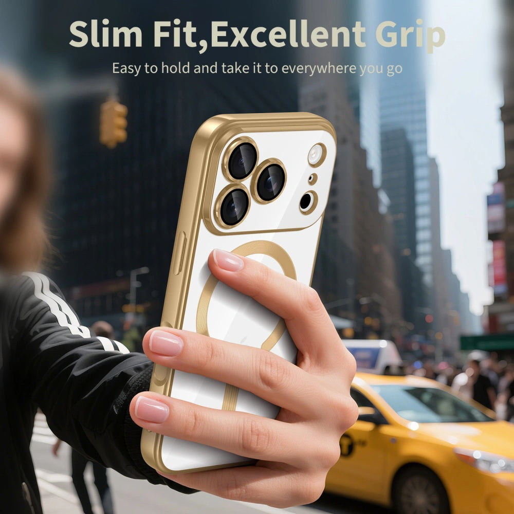 Housse MagSafe pour Apple iPhone 17 Pro Max, Techsuit, Luxury Crystal, Bleue