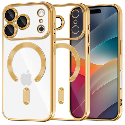 Étui MagSafe pour Apple iPhone 17 Pro Max, Techsuit, Luxury Crystal, Doré