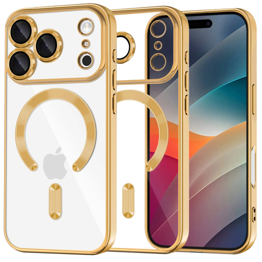 MagSafe hoesje voor Apple iPhone 17 Pro Max, Techsuit, Luxury Crystal, Goud