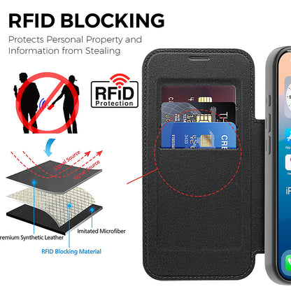 MagSafe Hülle für Apple iPhone 17 Pro Max, Techsuit, SmartMag Book, Lila