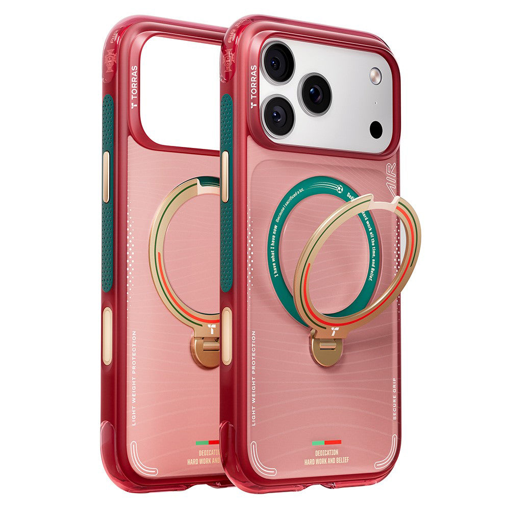 Coque MagSafe pour Apple iPhone 17 Pro Max, Torras, Ostand Q3 Air, Wave of Passion