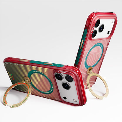 Coque MagSafe pour Apple iPhone 17 Pro Max, Torras, Ostand Q3 Air, Wave of Passion