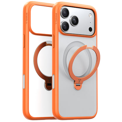 MagSafe Hülle für Apple iPhone 17 Pro Max, Torras, Ostand Spin, Orange