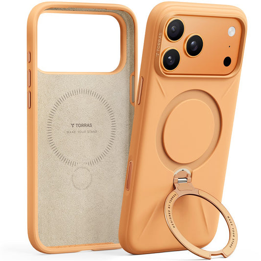 MagSafe hoesje voor Apple iPhone 17 Pro Max, Torras, QPRO Silicone, Oranje