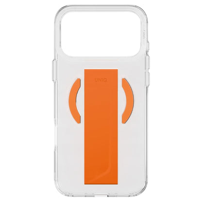 MagSafe-hoes voor Apple iPhone 17 Pro Max, UNIQ, Heldro Air MagClick, Transparant Oranje