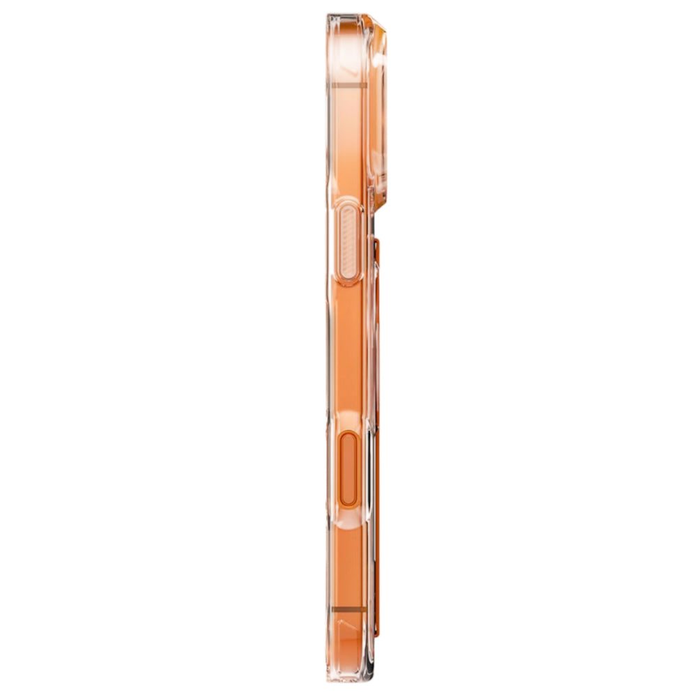 MagSafe-hoes voor Apple iPhone 17 Pro Max, UNIQ, Heldro Air MagClick, Transparant Oranje