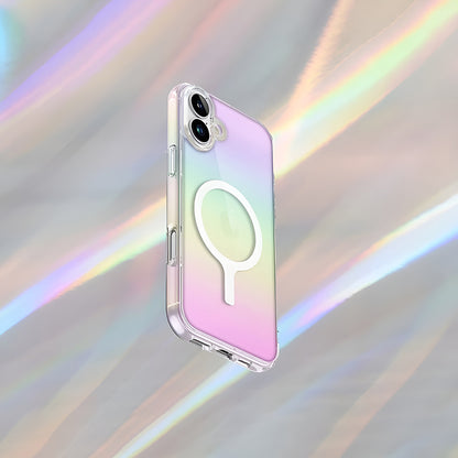 MagSafe hoesje voor Apple iPhone 17 Pro Max, UNIQ, Iridescia MagClick, Pastelblauw