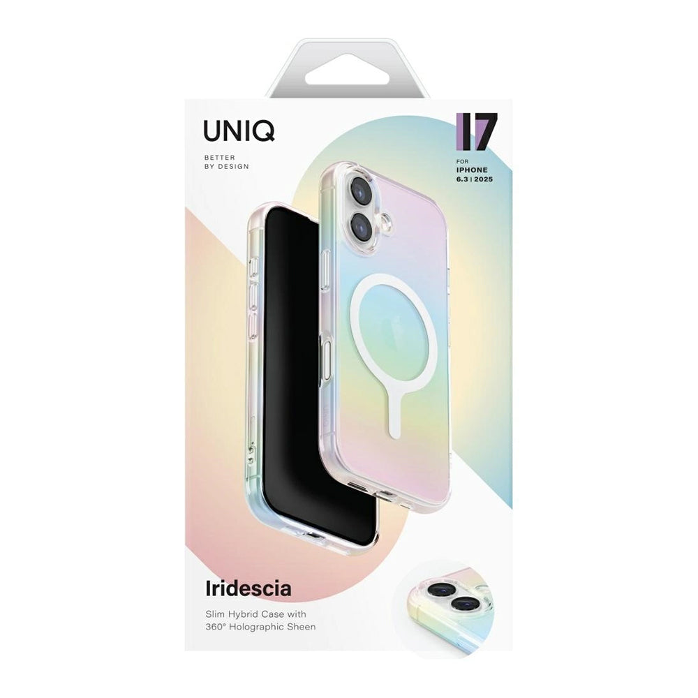 Coque MagSafe pour Apple iPhone 17 Pro Max, UNIQ, Iridescia MagClick, Multicolore