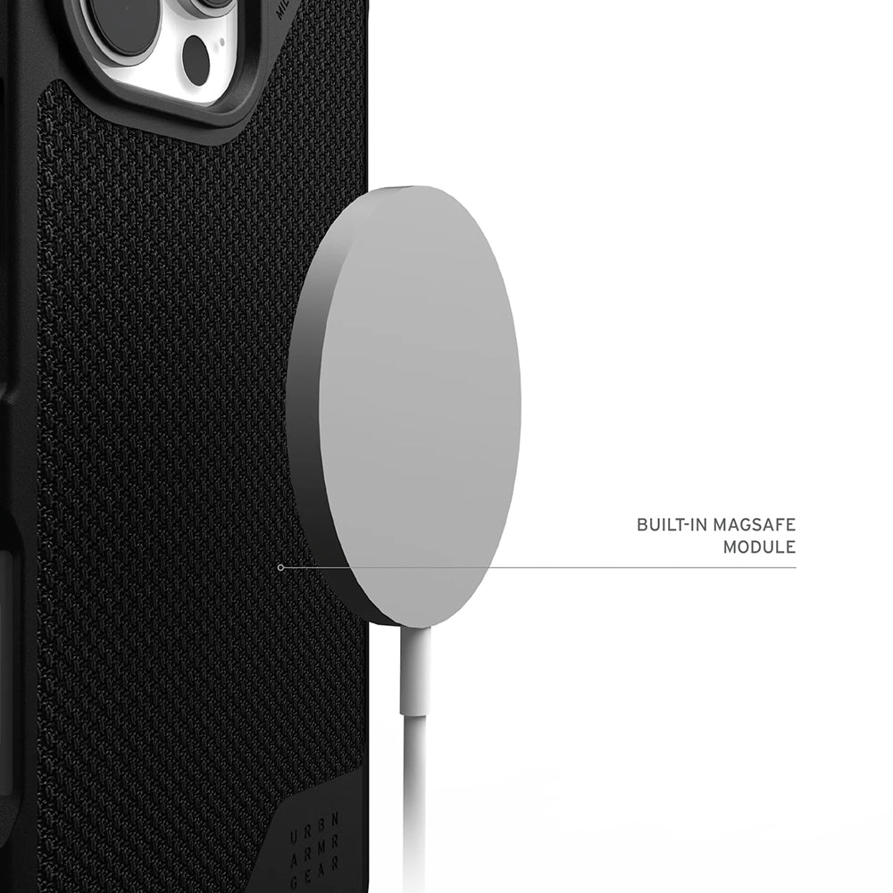 MagSafe Hülle für Apple iPhone 17 Pro Max, Urban Armor Gear, Metropolis LT Kevlar, Schwarz