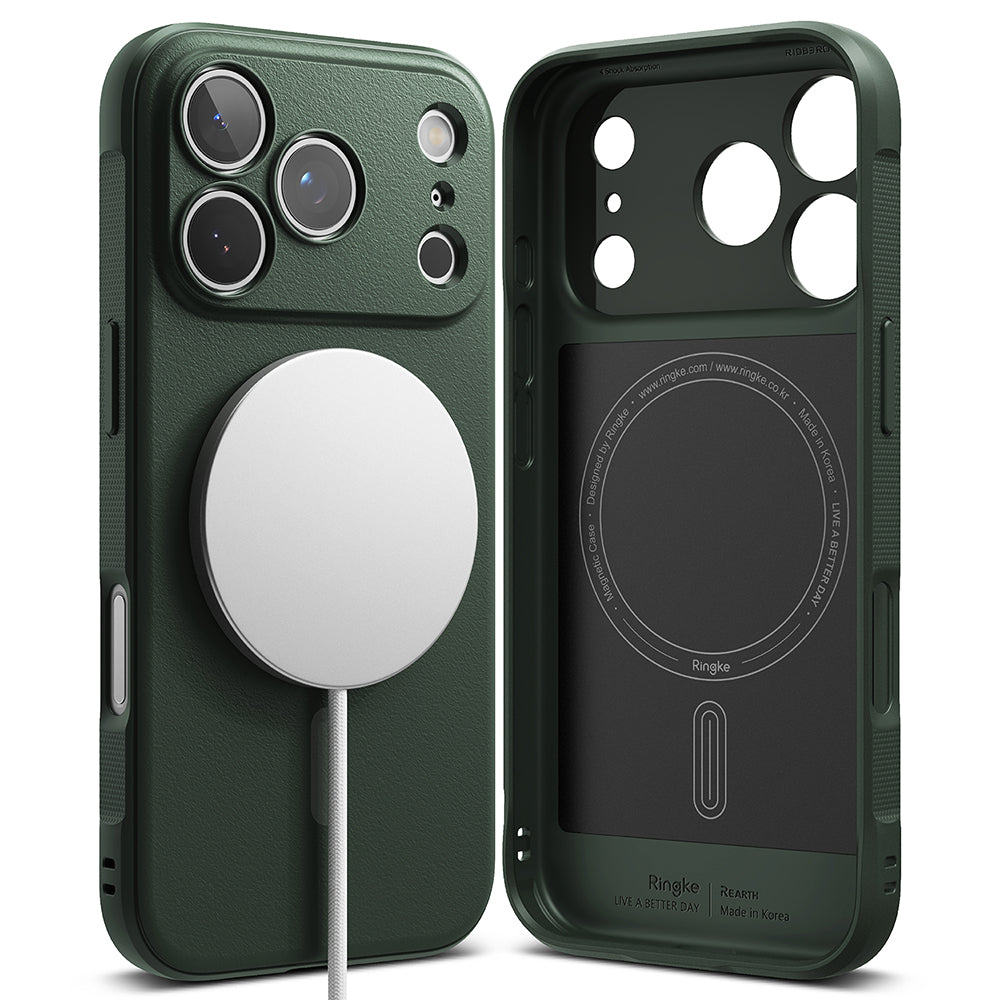 Coque MagSafe pour Apple iPhone 17 Pro, Ringke, Onyx, Vert Foncé