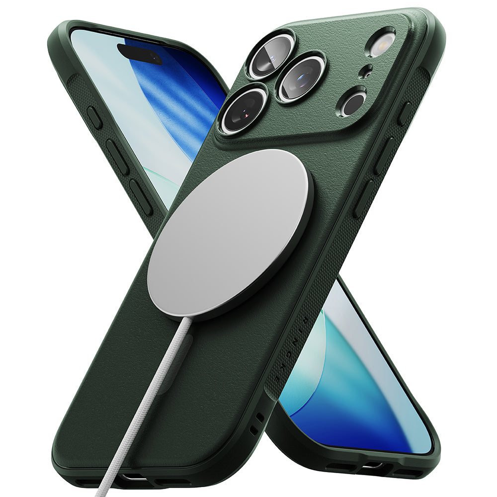 Coque MagSafe pour Apple iPhone 17 Pro, Ringke, Onyx, Vert Foncé