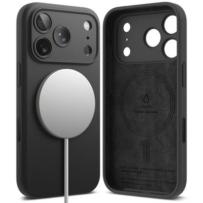 Coque MagSafe pour Apple iPhone 17 Pro, Ringke, Silicone, Noire