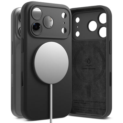 Coque MagSafe pour Apple iPhone 17 Pro, Ringke, Silicone, Noire