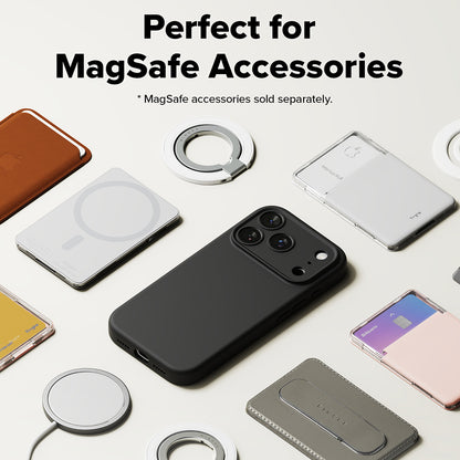 Coque MagSafe pour Apple iPhone 17 Pro, Ringke, Silicone, Noire