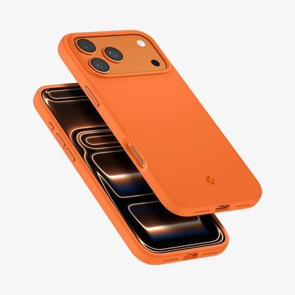 MagSafe hoesje voor Apple iPhone 17 Pro, Spigen, Silicone Fit, Oranje ACS11379