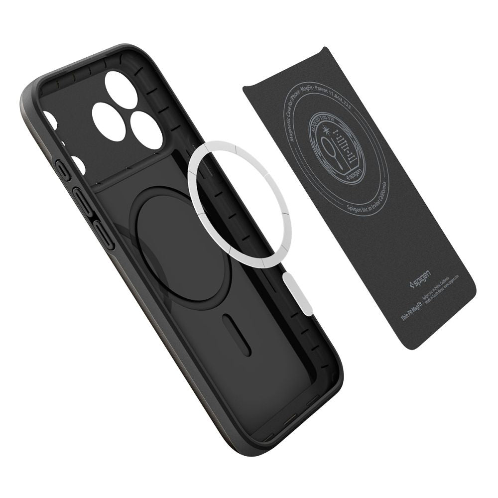 MagSafe hoesje voor Apple iPhone 17 Pro, Spigen, Thin Fit, Zwart
