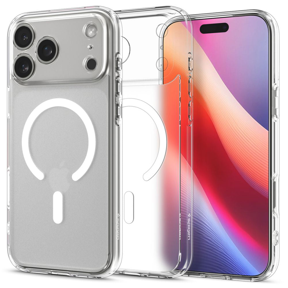 MagSafe hoesje voor Apple iPhone 17 Pro, Spigen, Ultra Hybrid, Satijnwit