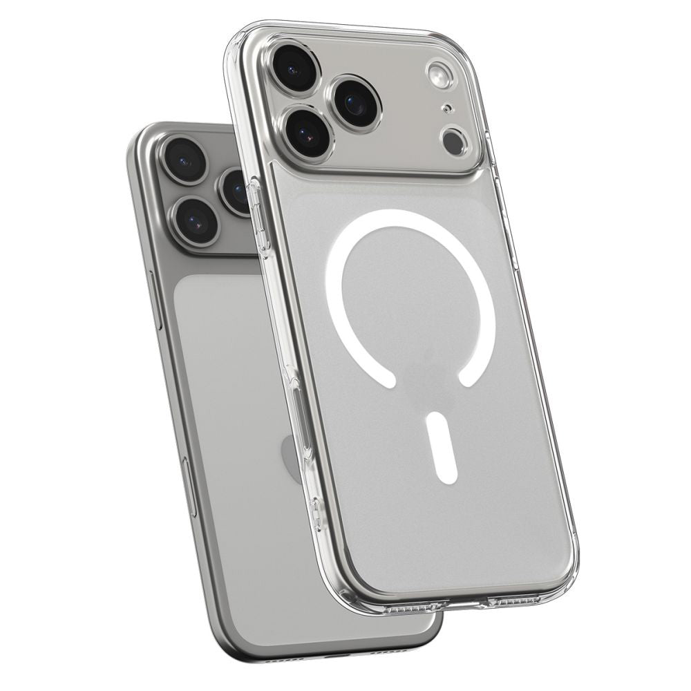MagSafe hoesje voor Apple iPhone 17 Pro, Spigen, Ultra Hybrid, Satijnwit