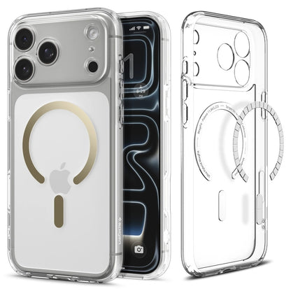 MagSafe Hülle für Apple iPhone 17 Pro, Spigen, Ultra Hybrid, Transparent Gold