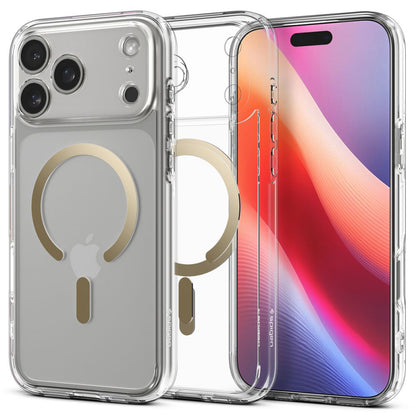 MagSafe Hülle für Apple iPhone 17 Pro, Spigen, Ultra Hybrid, Transparent Gold