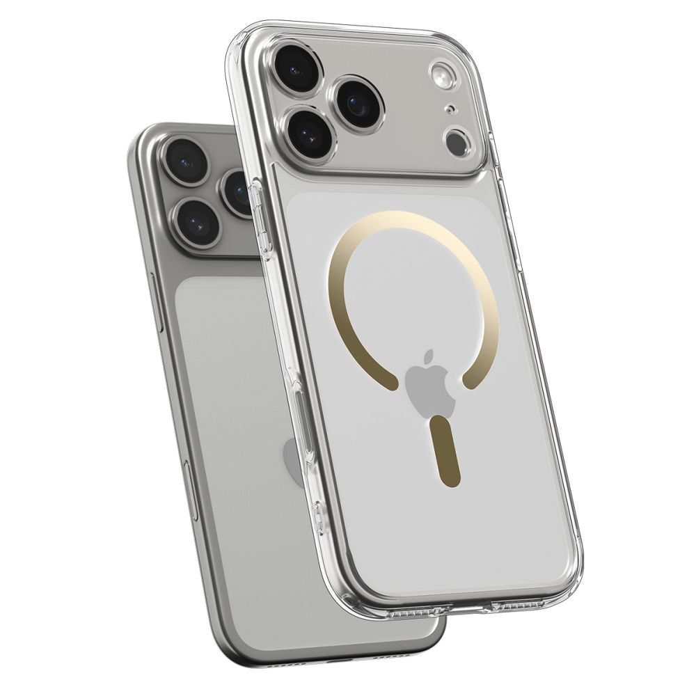MagSafe Hülle für Apple iPhone 17 Pro, Spigen, Ultra Hybrid, Transparent Gold