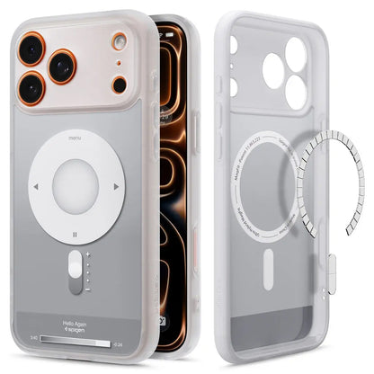MagSafe hoes voor Apple iPhone 17 Pro, Spigen, Ultra Hybrid Classic, Zilver