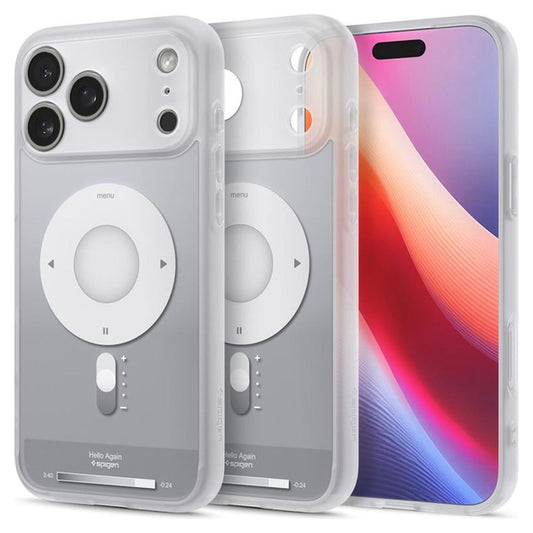 MagSafe hoes voor Apple iPhone 17 Pro, Spigen, Ultra Hybrid Classic, Zilver