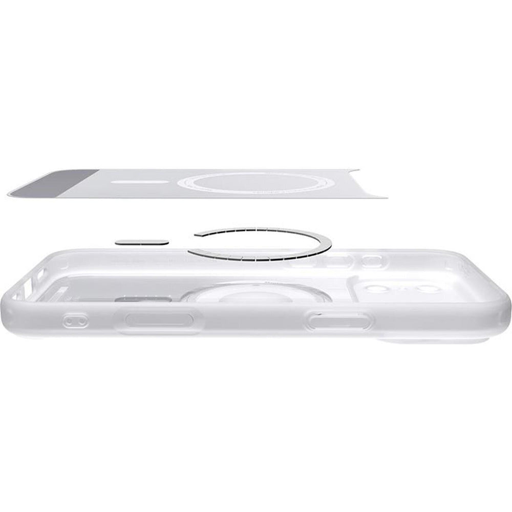 MagSafe hoes voor Apple iPhone 17 Pro, Spigen, Ultra Hybrid Classic, Zilver