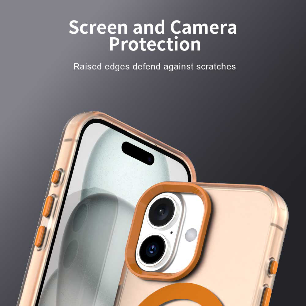 Coque MagSafe pour Apple iPhone 17 Pro, Techsuit, CandyCase, Orange