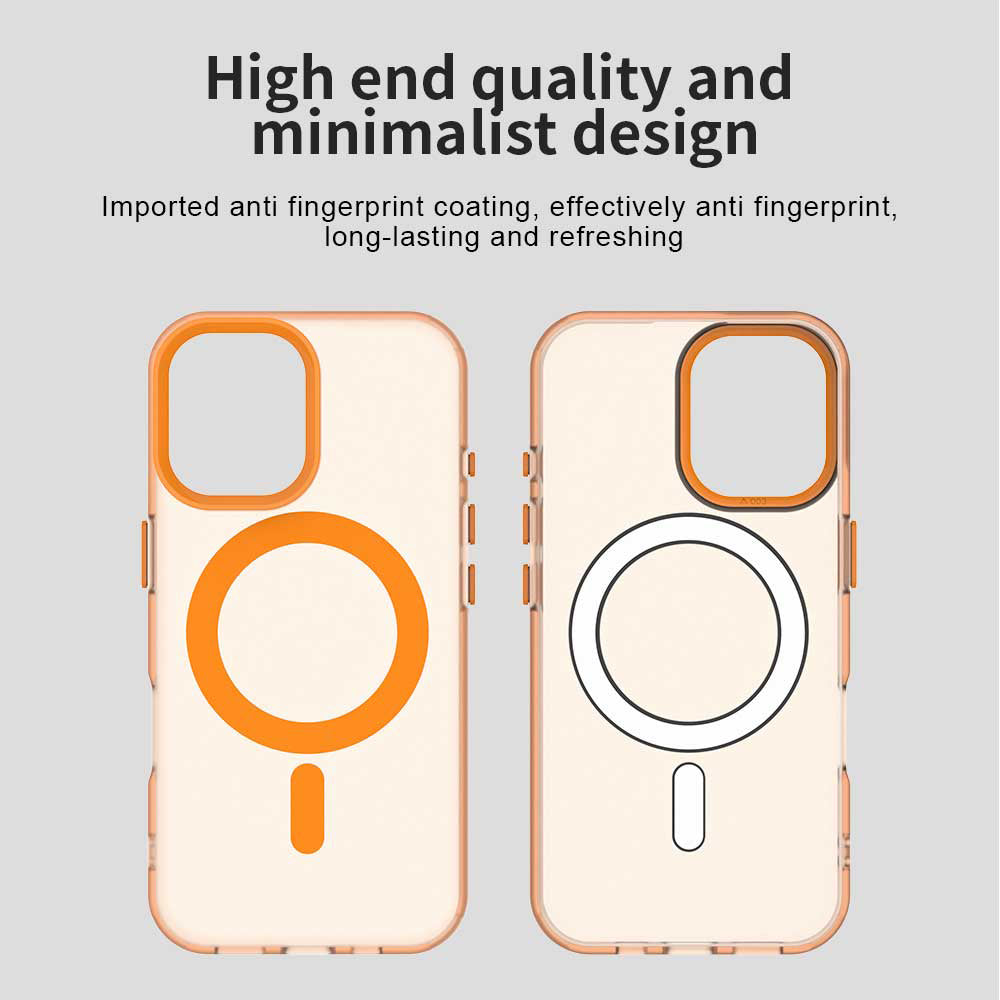 Coque MagSafe pour Apple iPhone 17 Pro, Techsuit, CandyCase, Orange