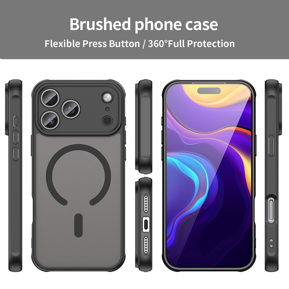 MagSafe hoesje voor Apple iPhone 17 Pro, Techsuit, HaloFrost II, Zwart
