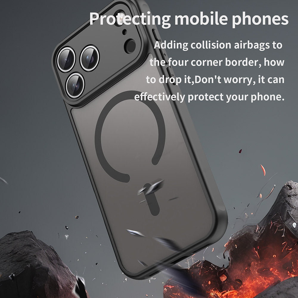 MagSafe hoesje voor Apple iPhone 17 Pro, Techsuit, HaloFrost II, Zwart