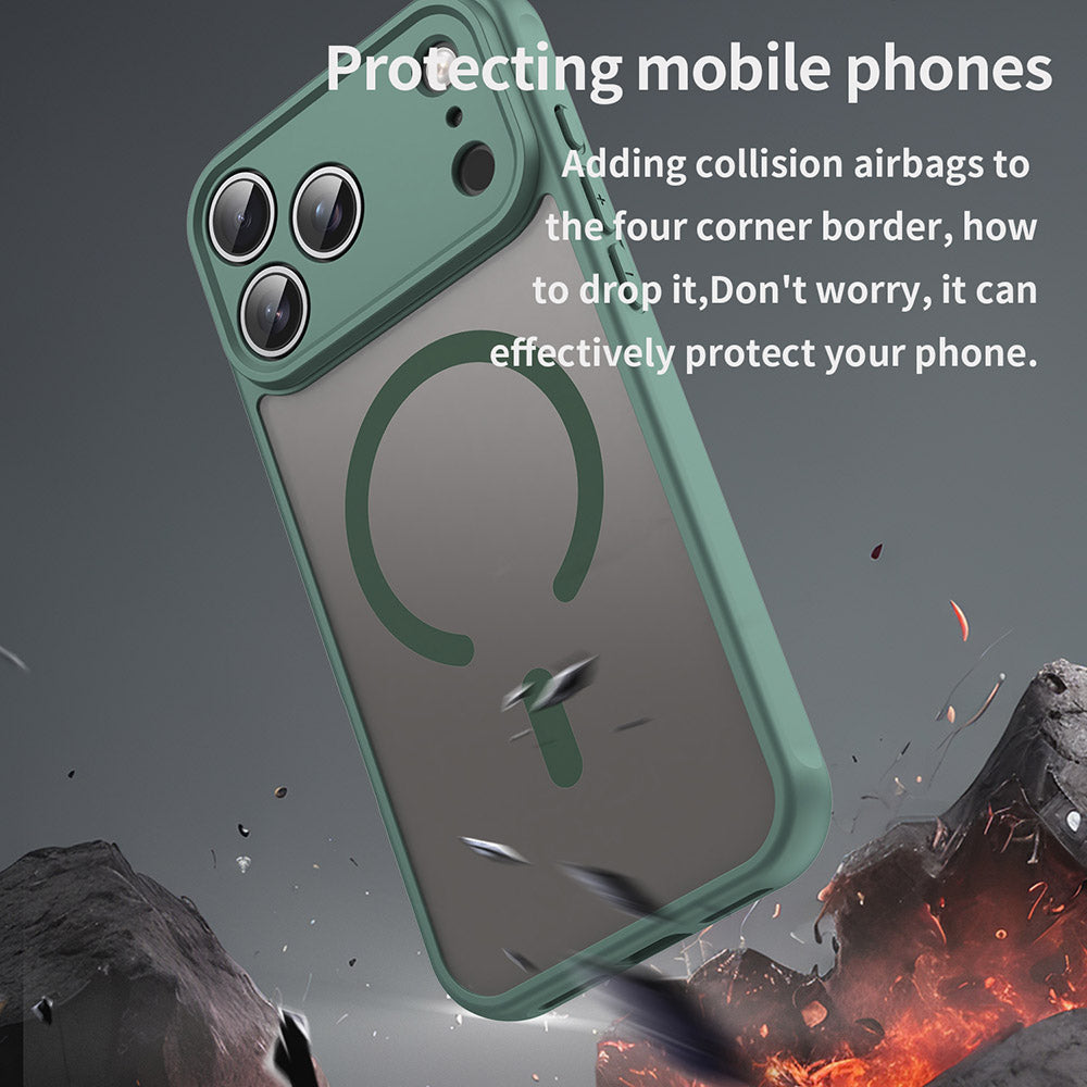 MagSafe hoesje voor Apple iPhone 17 Pro, Techsuit, HaloFrost II, Groen