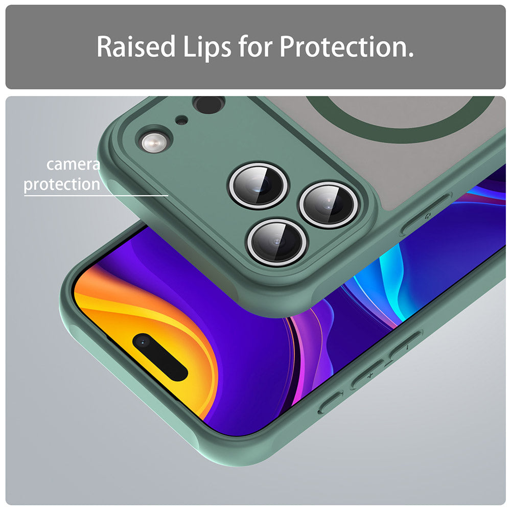 MagSafe hoesje voor Apple iPhone 17 Pro, Techsuit, HaloFrost II, Groen