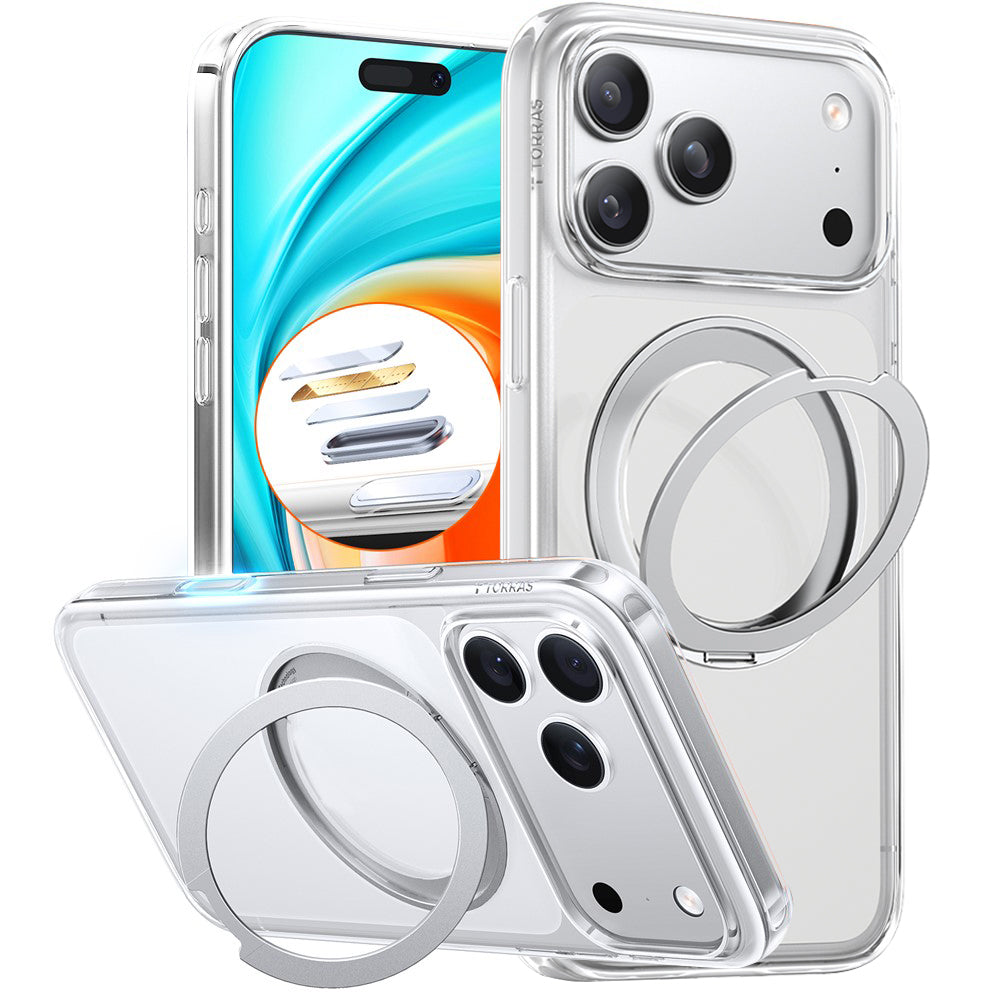 MagSafe hoesje voor Apple iPhone 17 Pro, Torras, Ostand Pro, Transparant