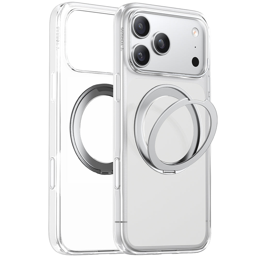 MagSafe hoesje voor Apple iPhone 17 Pro, Torras, Ostand Pro, Transparant