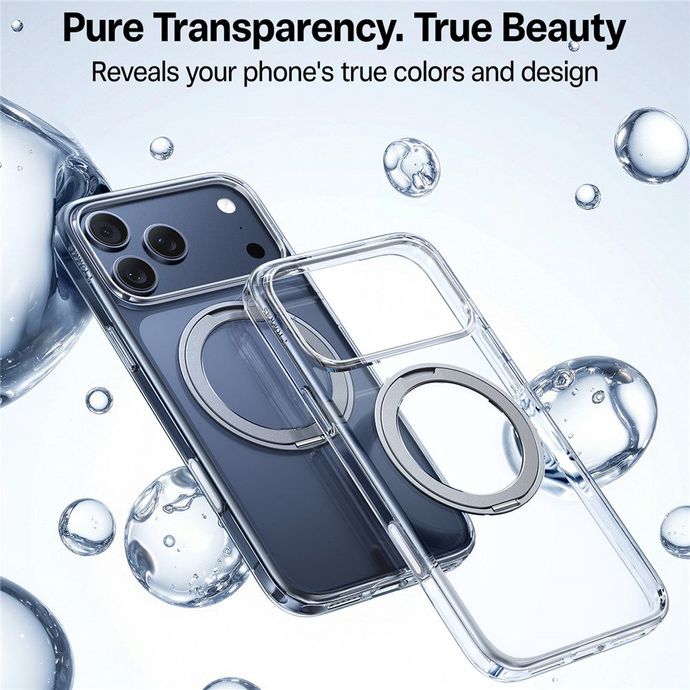 MagSafe hoesje voor Apple iPhone 17 Pro, Torras, Ostand Pro, Transparant