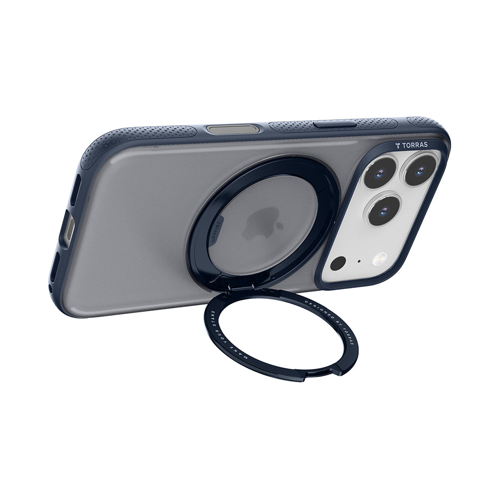 MagSafe hoesje voor Apple iPhone 17 Pro, Torras, Ostand R Fitness, Blauw
